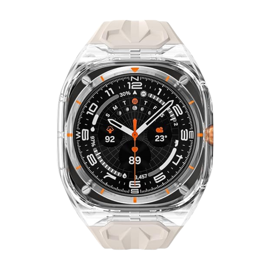 Starlight Transparent Rugged Case with Silicone Band for Samsung Galaxy Watch Ultra 47mm