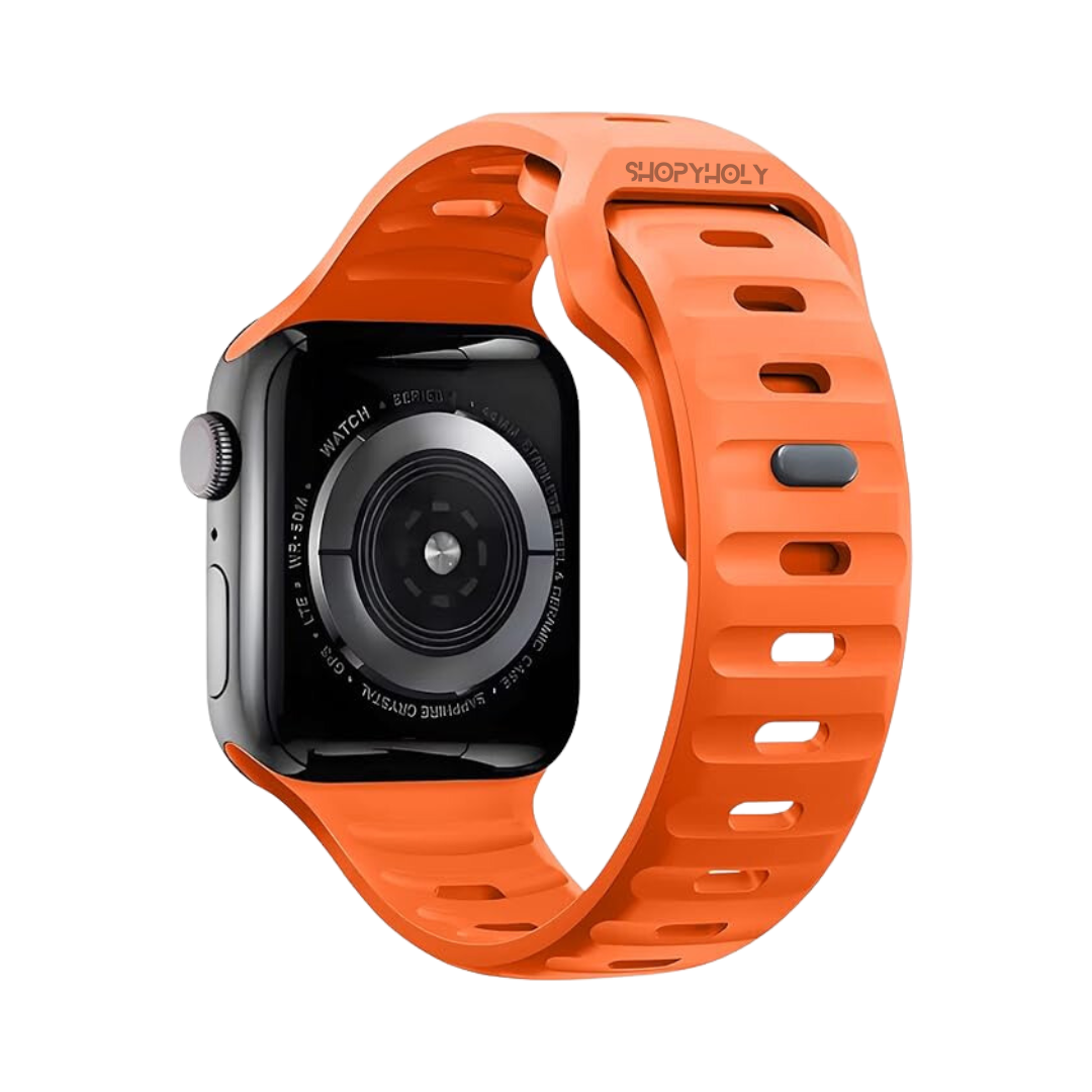 Orange Premium Silicone Sports Bands By Shopyholy Compatible For iWatch