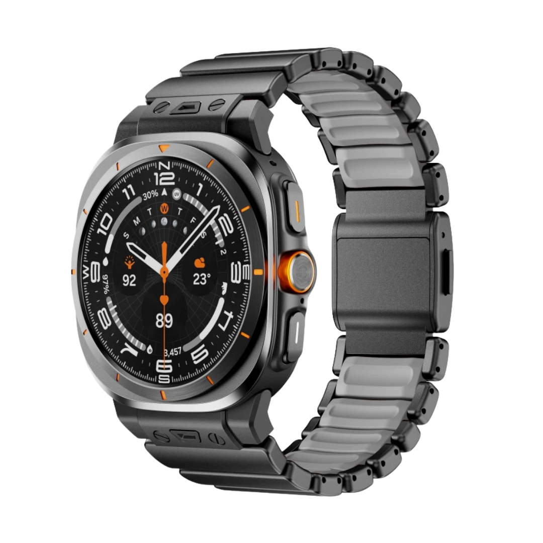 Black Grey Luxury Ocean Titanium Band for Samsung Galaxy Watch Ultra 47mm