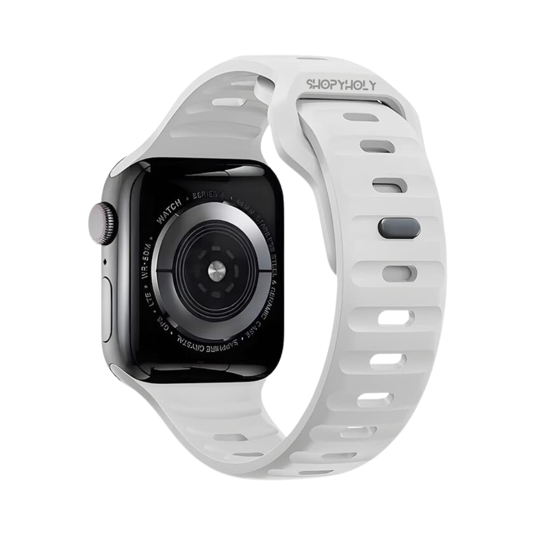 White Premium Silicone Sports Bands By Shopyholy Compatible For iWatch