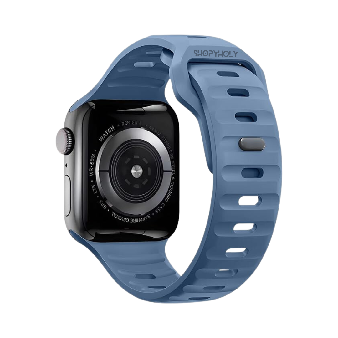 Sea Blue Premium Silicone Sports Bands By Shopyholy Compatible For iWatch