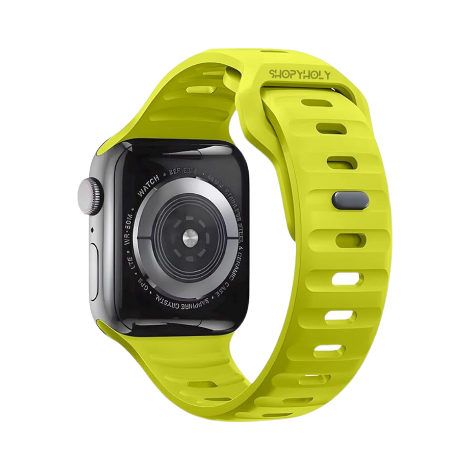 Neon Green Premium Silicone Sports Bands By Shopyholy Compatible For iWatch