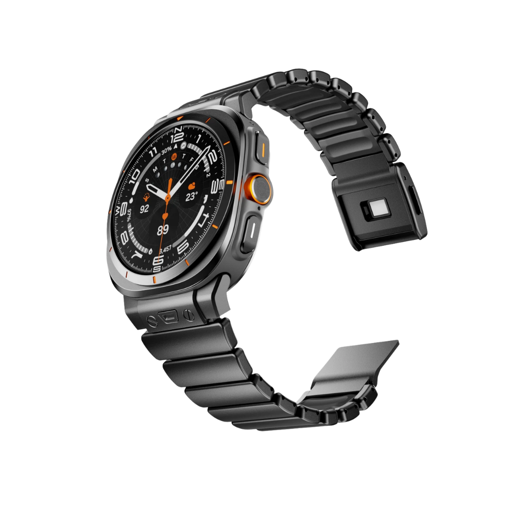 Full Black Luxury Ocean Titanium Band for Samsung Galaxy Watch Ultra 47mm