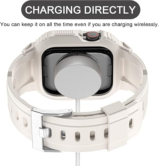 White Sporty TPU Case Band By Shopyholy Compatible For iWatch