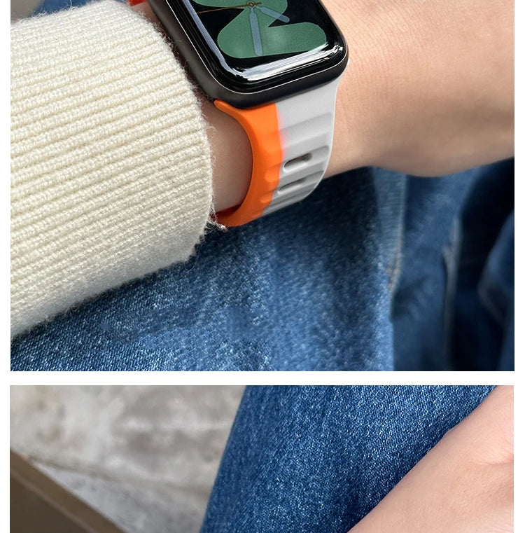 Ultra Strike Premium Silicone Sports Bands By Shopyholy Compatible For iWatch