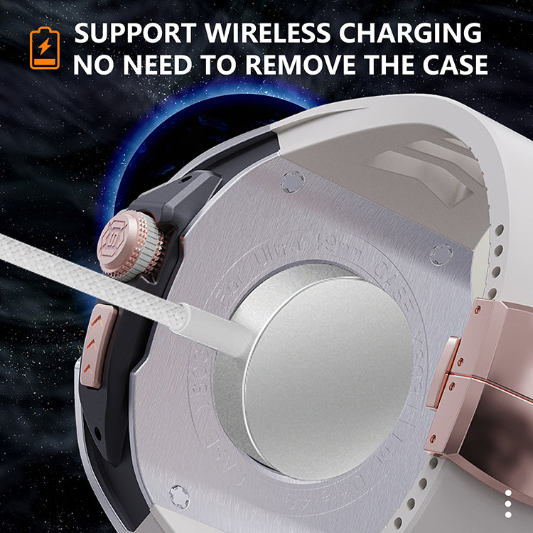 49MM Silver Star Gold Luxury Concept Art Modification Kit For iWatch Ultra 1/2