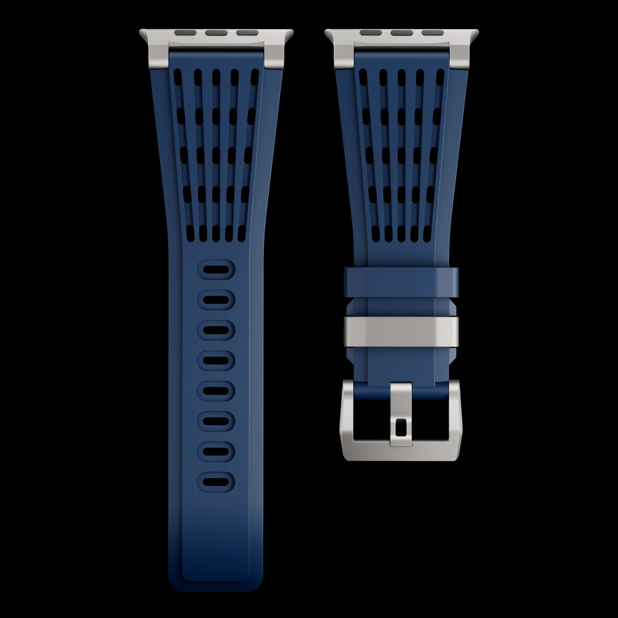 Navy Blue Luxury Ultra Wide Ventilated Sports Bands By Shopyholy Compatible For Apple Watch