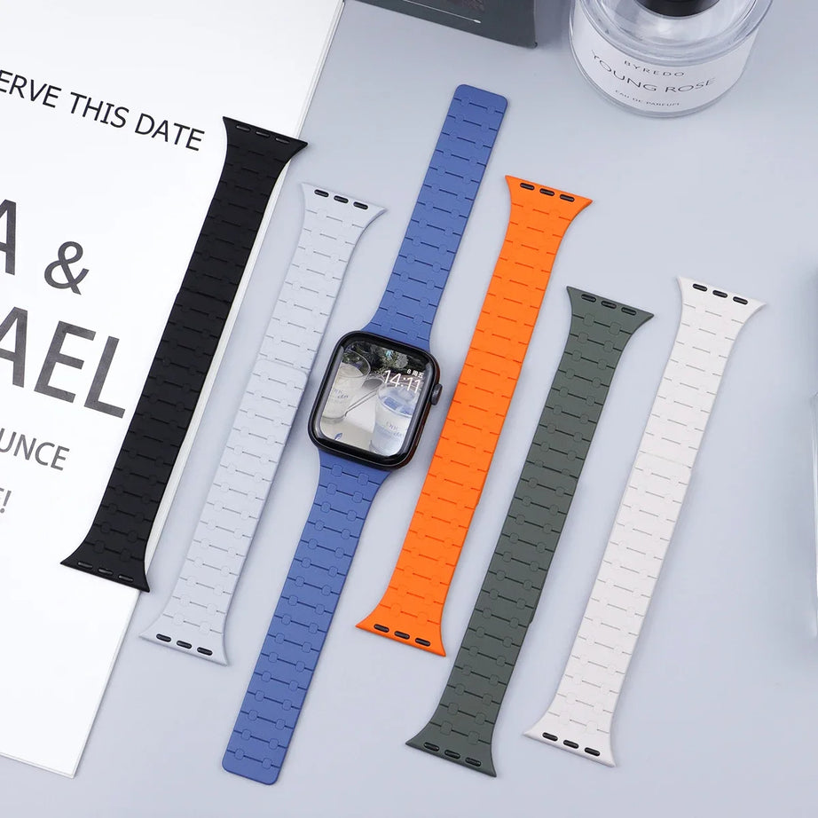  Premium AP Magnetic Silicone Loop By Shopyholy Compatible For iWatch
