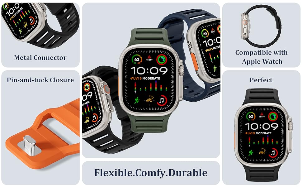 Premium Ultra Silicone Sports Bands By Shopyholy Compatible For Apple Watch