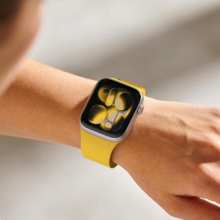 Yellow Premium Skin Friendly Magnetic Loop By Shopyholy Comaptible For Apple Watch