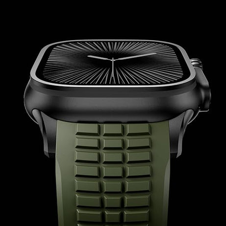 Army Green B Luxury Paladin Sports Bands By Shopyholy Compatible For Apple Watch