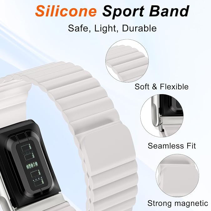 Starlight Wave Magnetic Silicone Sport Loop for WHOOP 5.0 Mg Life