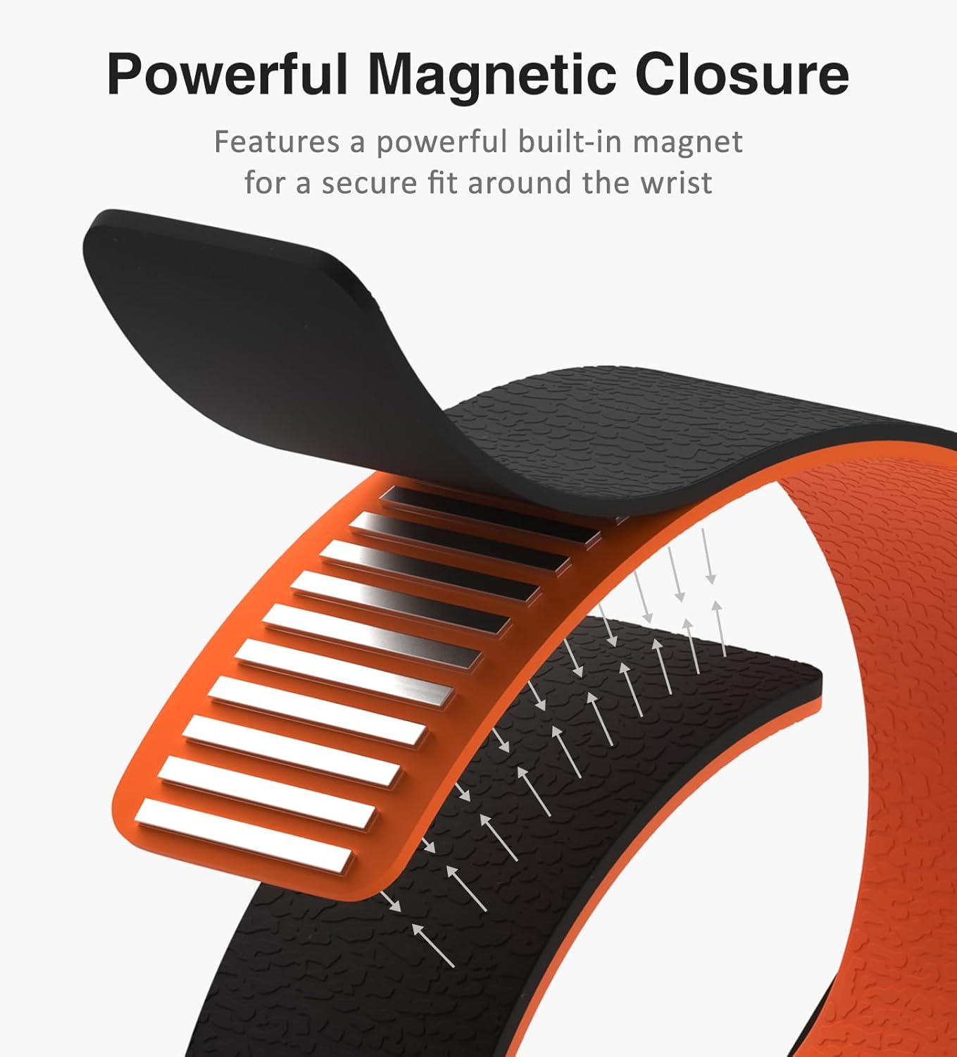 Black orange Premium Skin Friendly Magnetic Loop By Shopyholy Comaptible For Apple Watch