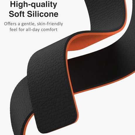 Black orange Premium Skin Friendly Magnetic Loop By Shopyholy Comaptible For Apple Watch