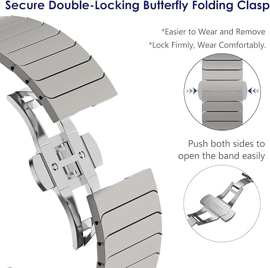 Titanium Ceramic Stainless Steel Band for Samsung Galaxy Watch Ultra 2/Ultra 1 – 47mm