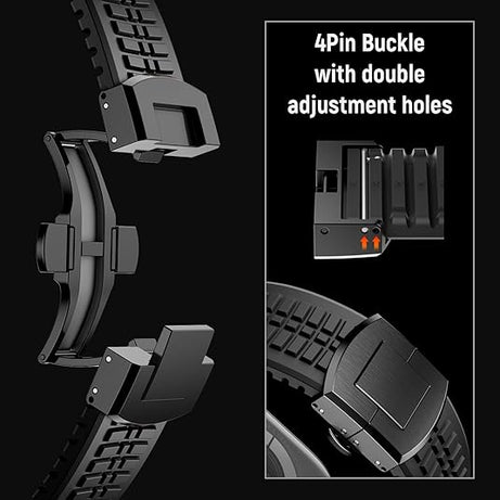 Full Black Luxury Paladin Sports Bands By Shopyholy Compatible For Apple Watch