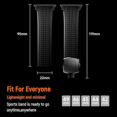 Full Black Luxury Paladin Sports Bands By Shopyholy Compatible For Apple Watch