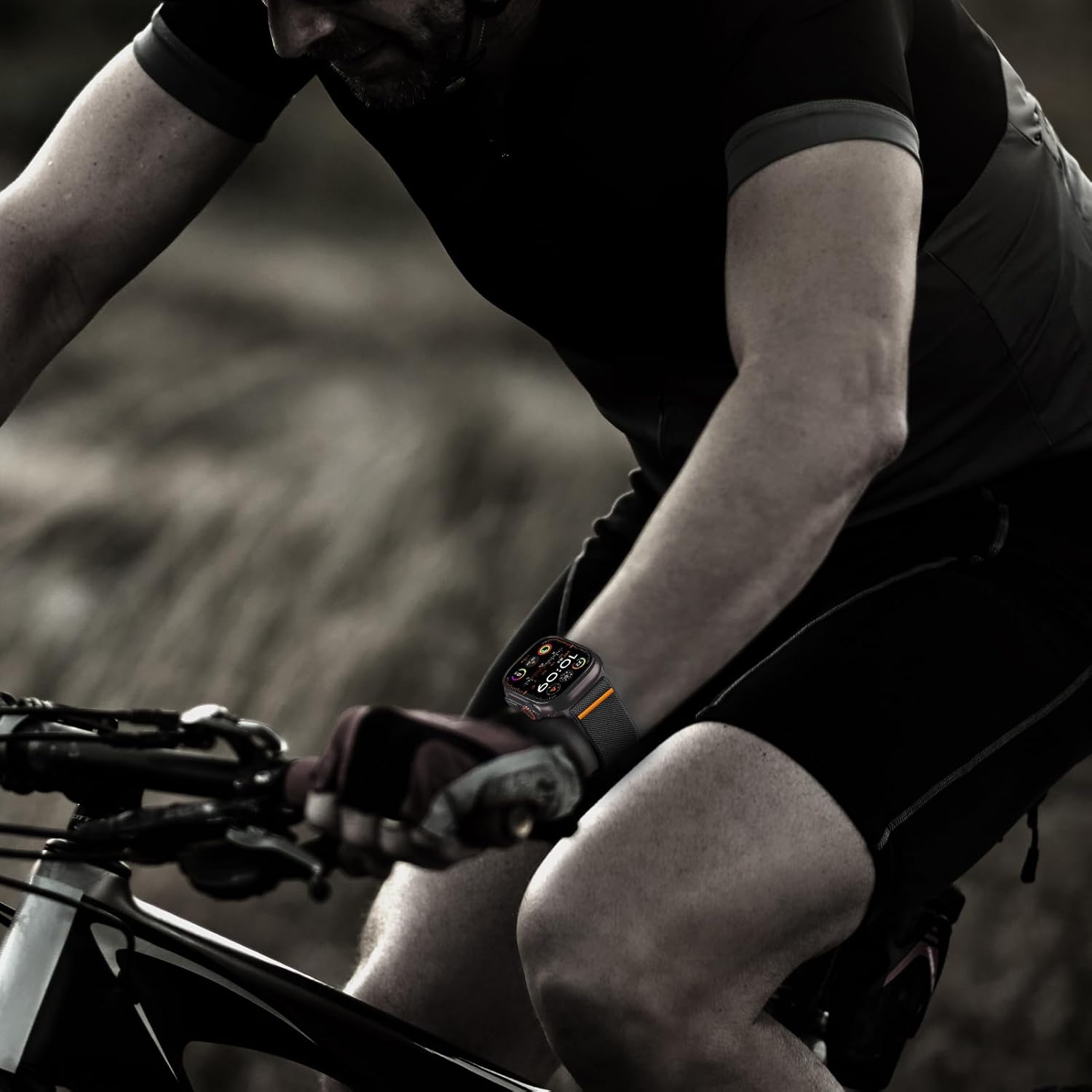 Black Premium Nylon Paracode Sports Bands By Shopyholy Compatible For Apple Watch