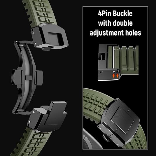 Army Green B Luxury Paladin Sports Bands By Shopyholy Compatible For Apple Watch