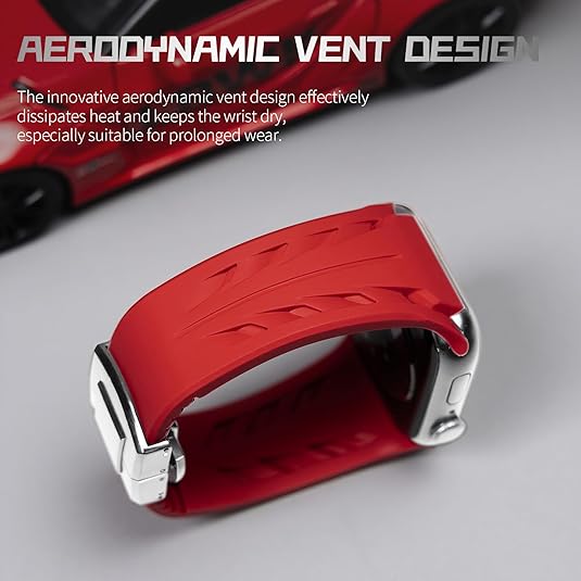 Red Luxury Concept Silicone Straps By Shopyholy Compatible For Apple Watch