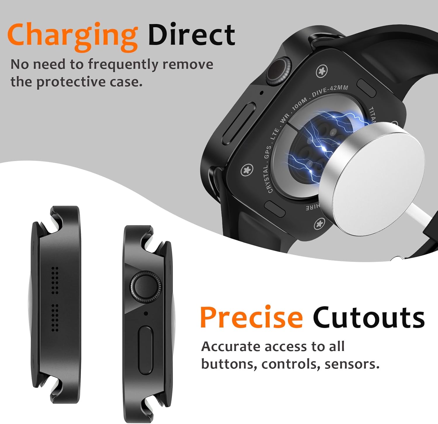 Black Luxury Metal Case With Screen Protector By Shopyholy Compatible For Apple Watch