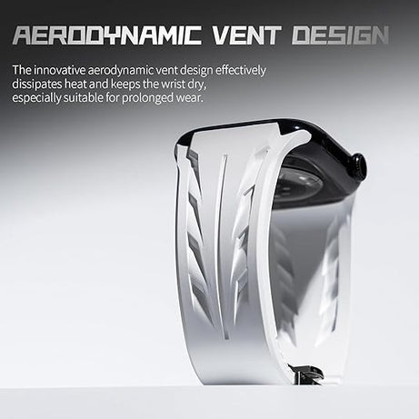 White Black Luxury Concept Silicone Straps By Shopyholy Compatible For Apple Watch