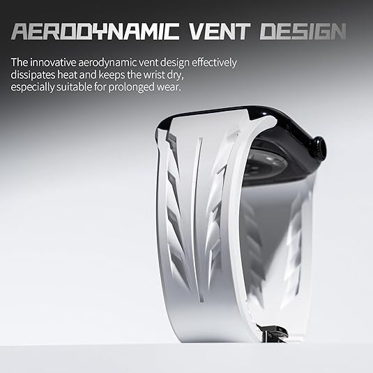 White Black Luxury Concept Silicone Straps By Shopyholy Compatible For Apple Watch