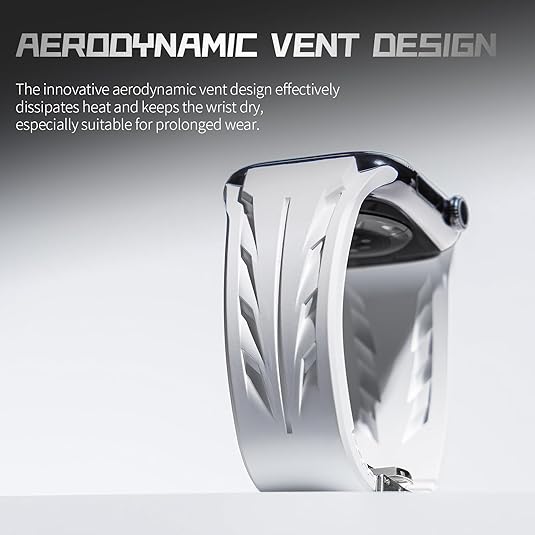 White Luxury Concept Silicone Straps By Shopyholy Compatible For Apple Watch