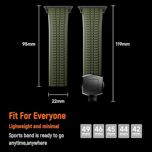 Army Green B Luxury Paladin Sports Bands By Shopyholy Compatible For Apple Watch