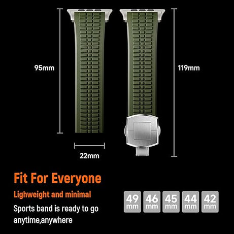 Army Green T Luxury Paladin Sports Bands By Shopyholy Compatible For Apple Watch