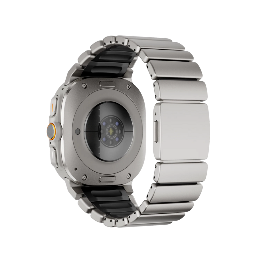Titanium Black Luxury Ocean Titanium Band for Samsung Galaxy Watch Ultra 47mm