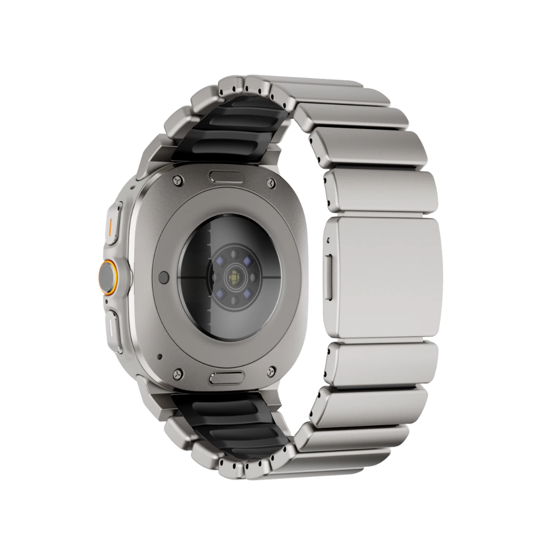 Titanium Black Luxury Ocean Titanium Band for Samsung Galaxy Watch Ultra 47mm
