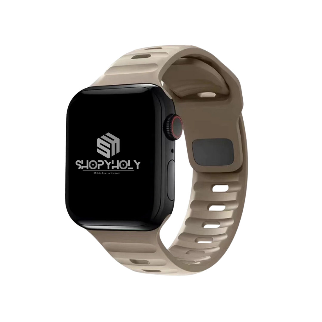 Beige Mix Premium Silicone Sports Bands By Shopyholy Compatible For iWatch