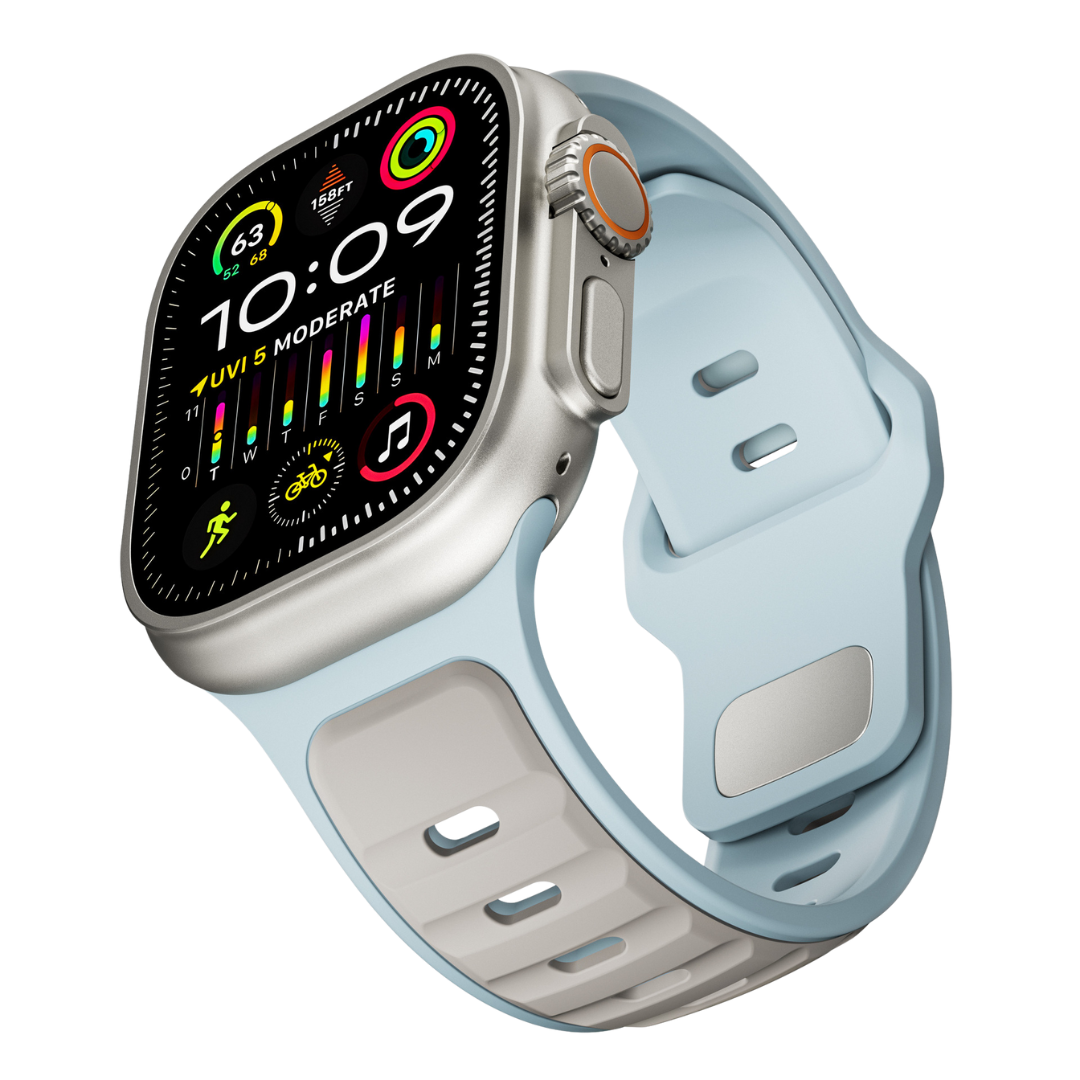 Blue Coffee Premium Aspro Silicone Sports Bands By Shopyholy Compatible For Apple Watch