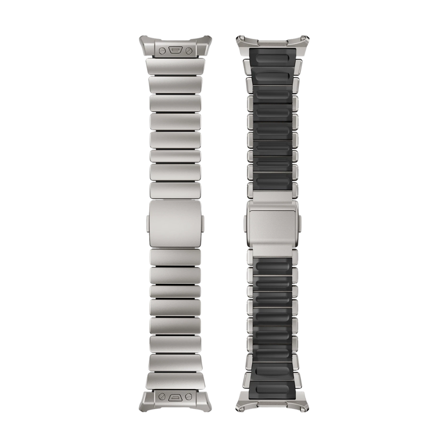 Titanium Black Luxury Ocean Titanium Band for Samsung Galaxy Watch Ultra 47mm