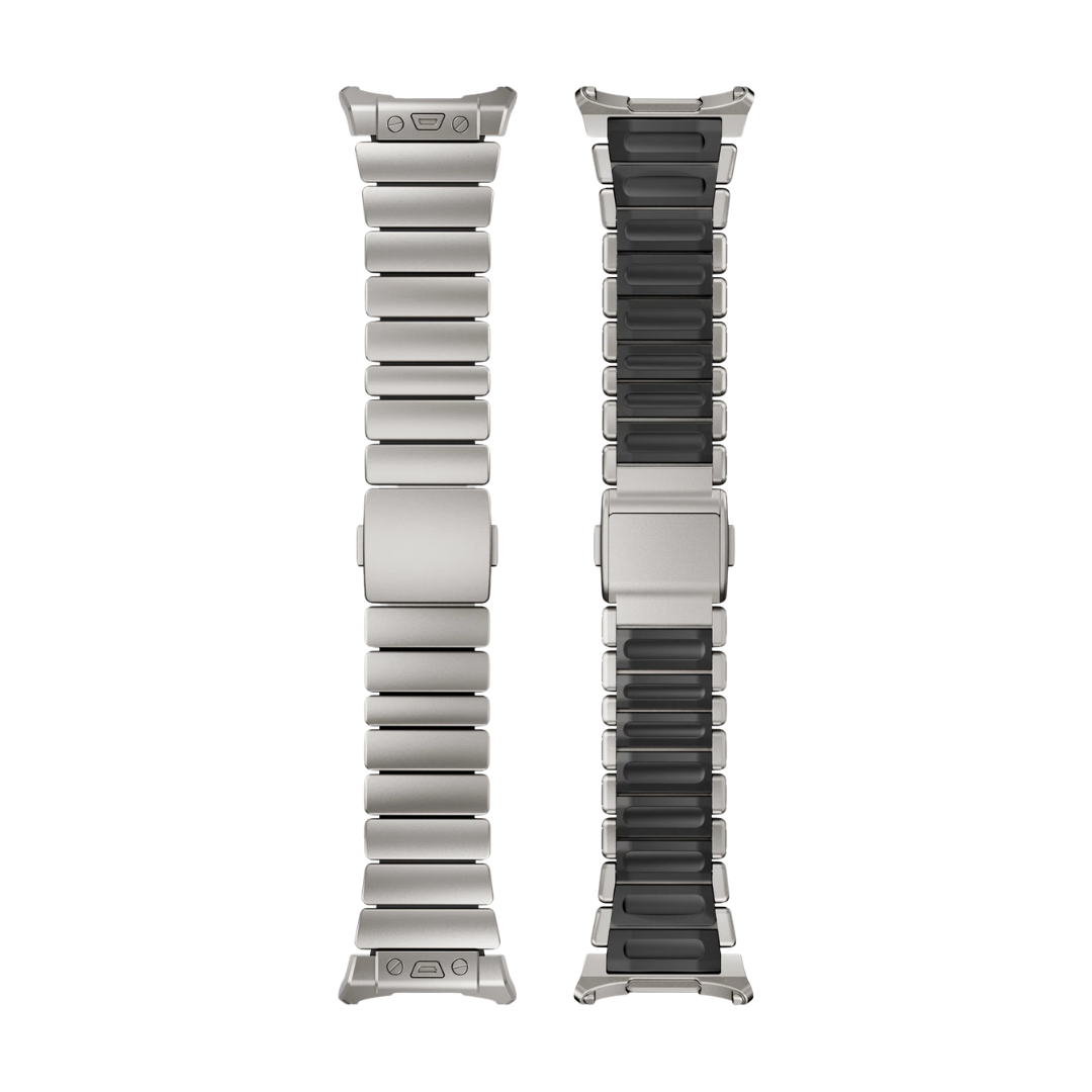 Titanium Black Luxury Ocean Titanium Band for Samsung Galaxy Watch Ultra 47mm