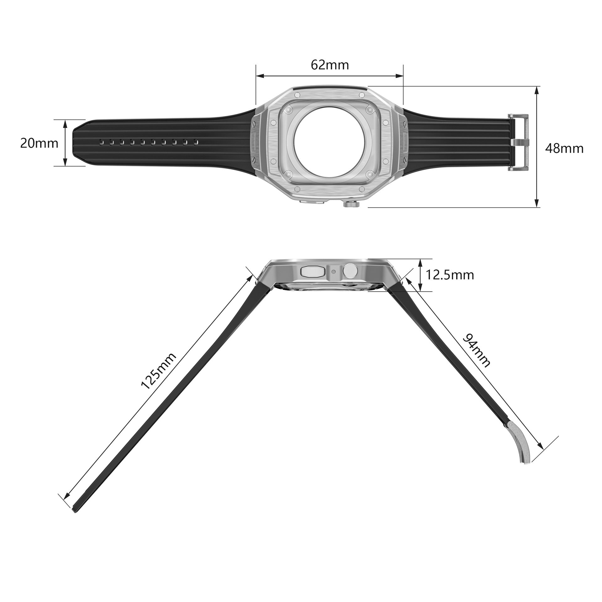 Luxury Modification Metal Case By Shopyholy Compatible For Apple Watch