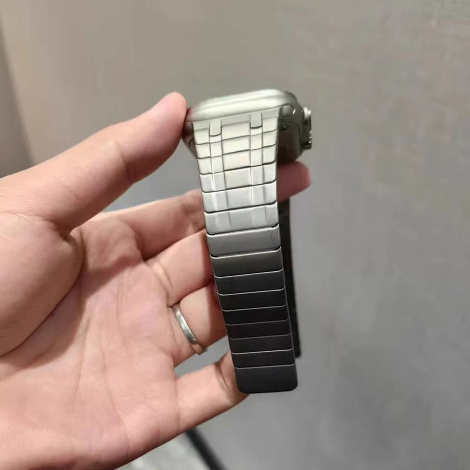 Silver Luxury AP Frosted Metal Magnetic Band By Shopyholy Compatible for Apple Watch