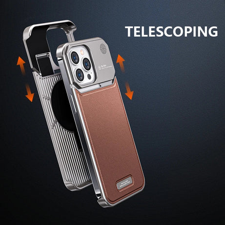 Luxury Aluminum Alloy Leather Case For iPhone