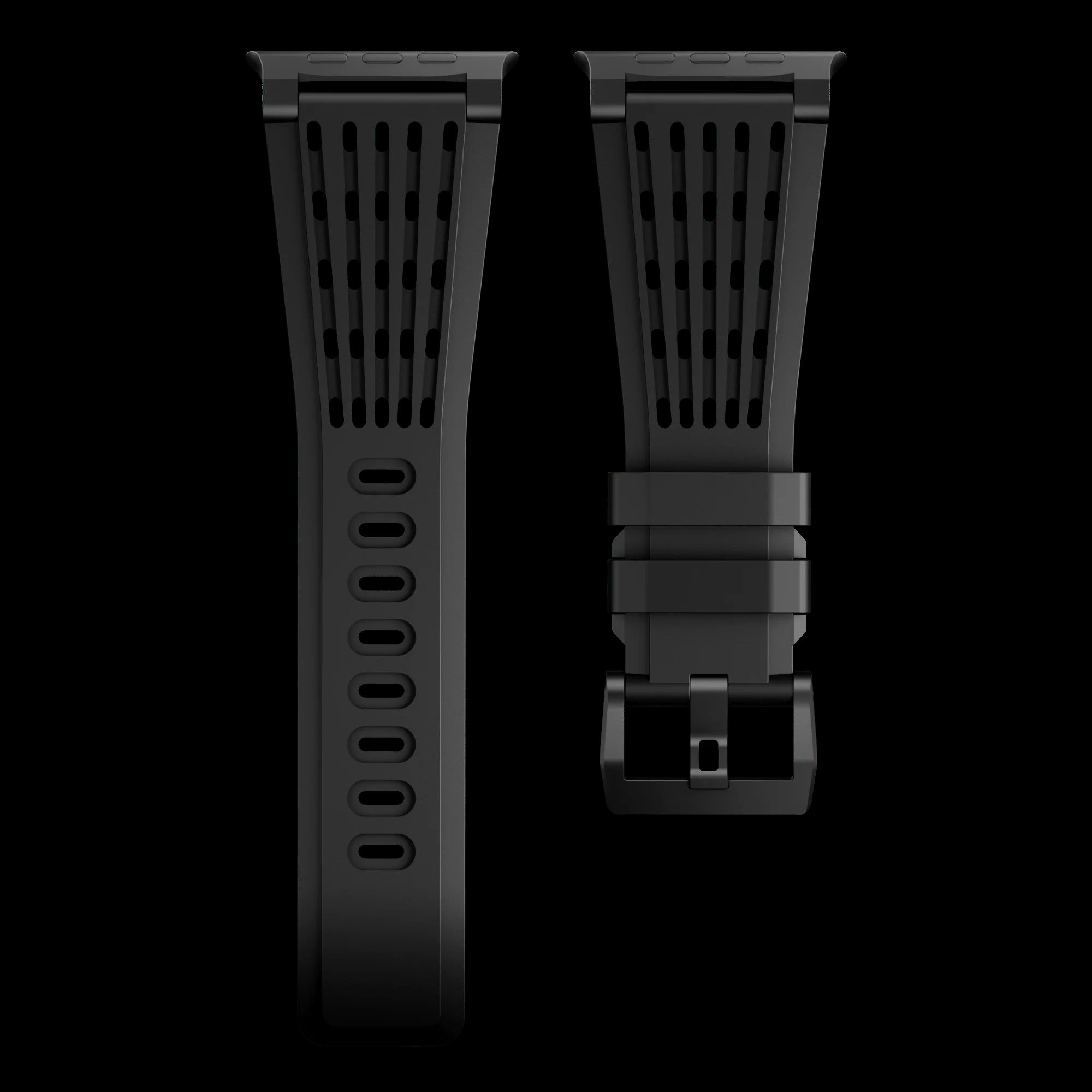 Full Black Luxury Ultra Wide Ventilated Sports Bands By Shopyholy Compatible For Apple Watch