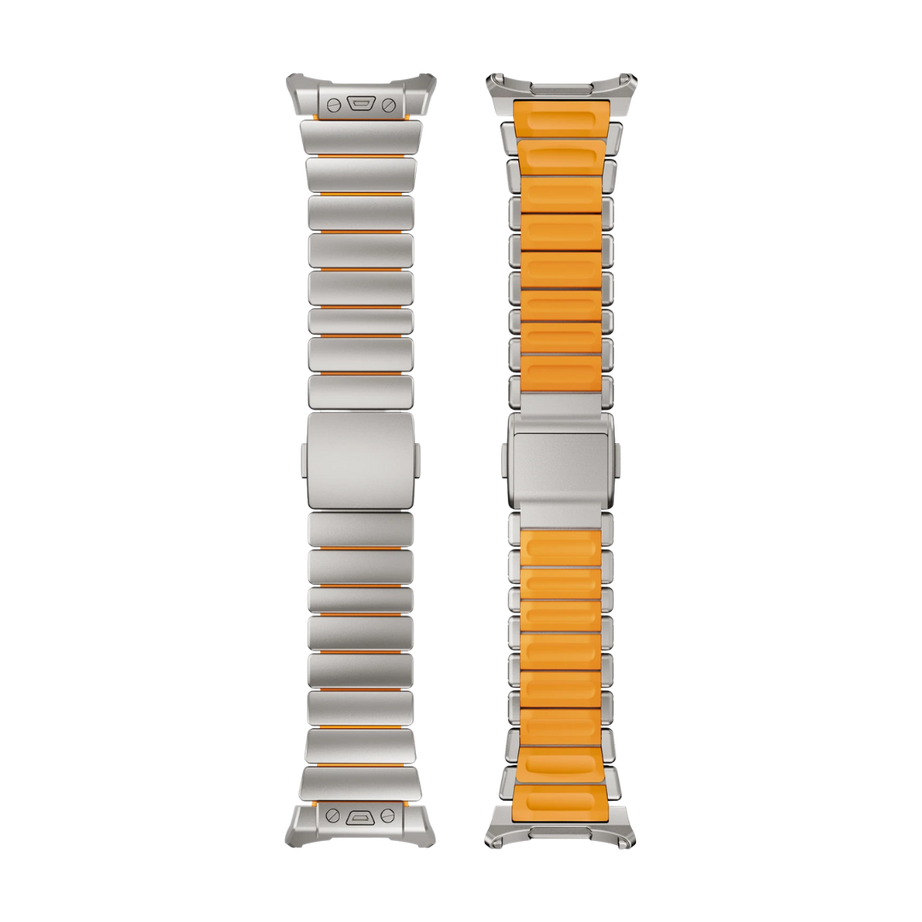 Titanium Orange Luxury Ocean Titanium Band for Samsung Galaxy Watch Ultra 47mm