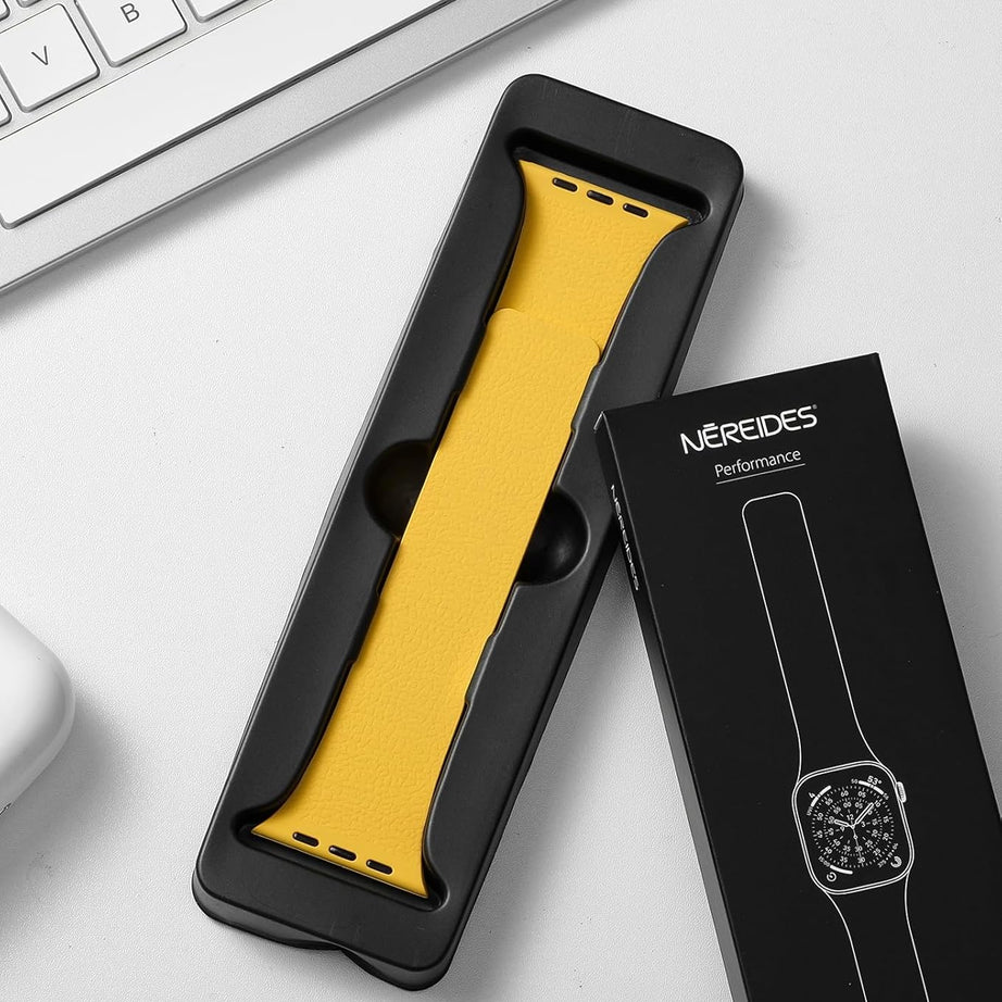 Yellow Premium Skin Friendly Magnetic Loop By Shopyholy Comaptible For Apple Watch