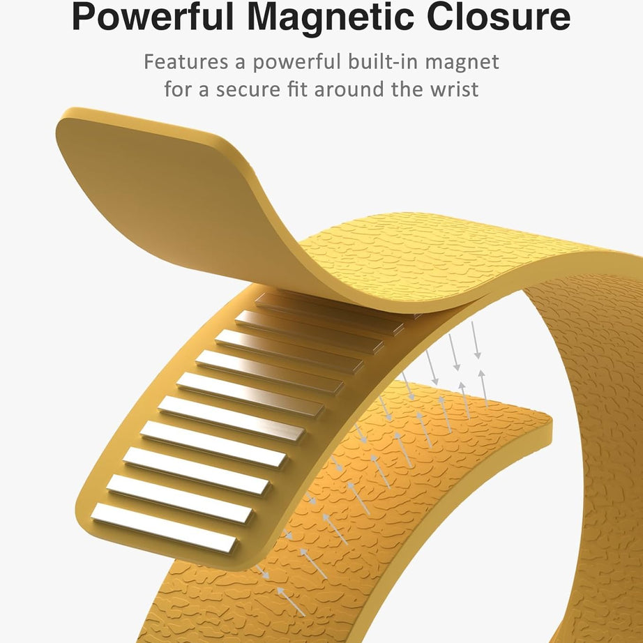 Yellow Premium Skin Friendly Magnetic Loop By Shopyholy Comaptible For Apple Watch