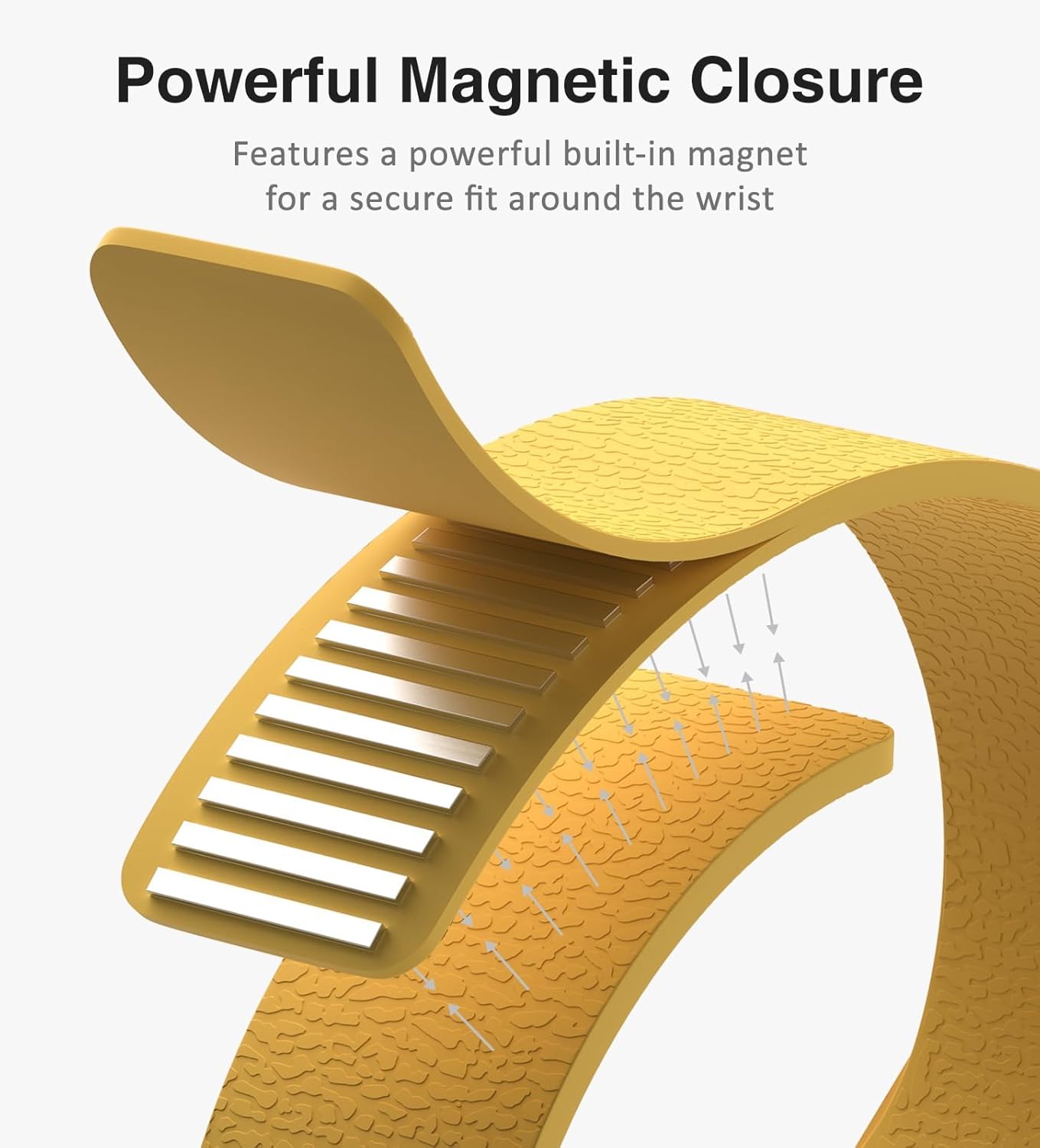 Yellow Premium Skin Friendly Magnetic Loop By Shopyholy Comaptible For Apple Watch