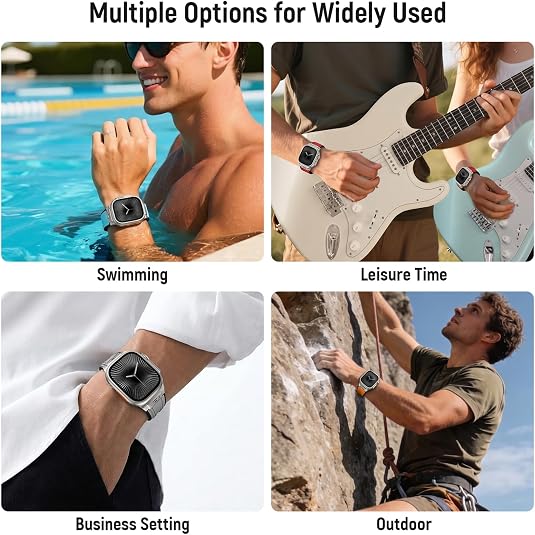 Blue Luxury Mechanical Slicone Sports Band By Shopyholy Compatible For Apple Watch