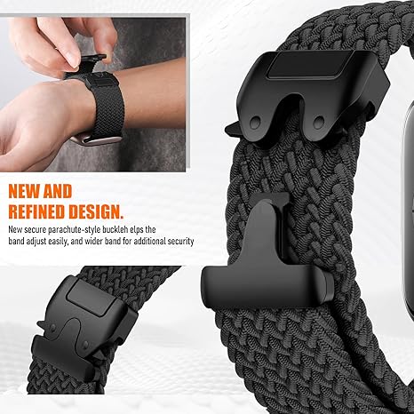 Premium Nylon Braided Parachute Lock Loop By Shopyholy Compatible For Apple Watch