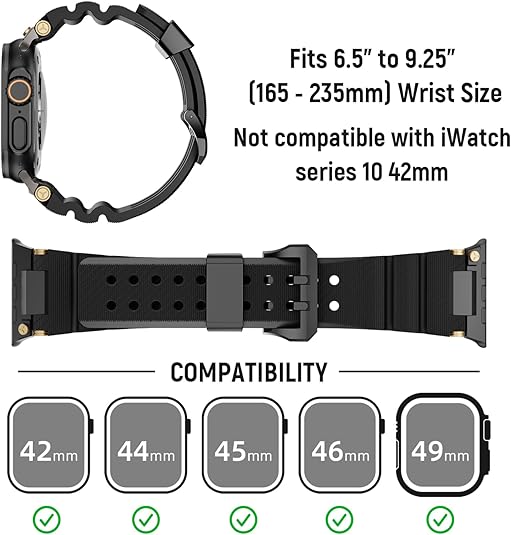 Full Black Luxury Veltrix Silicone Straps By Shopyholy Compatible For Apple Watch