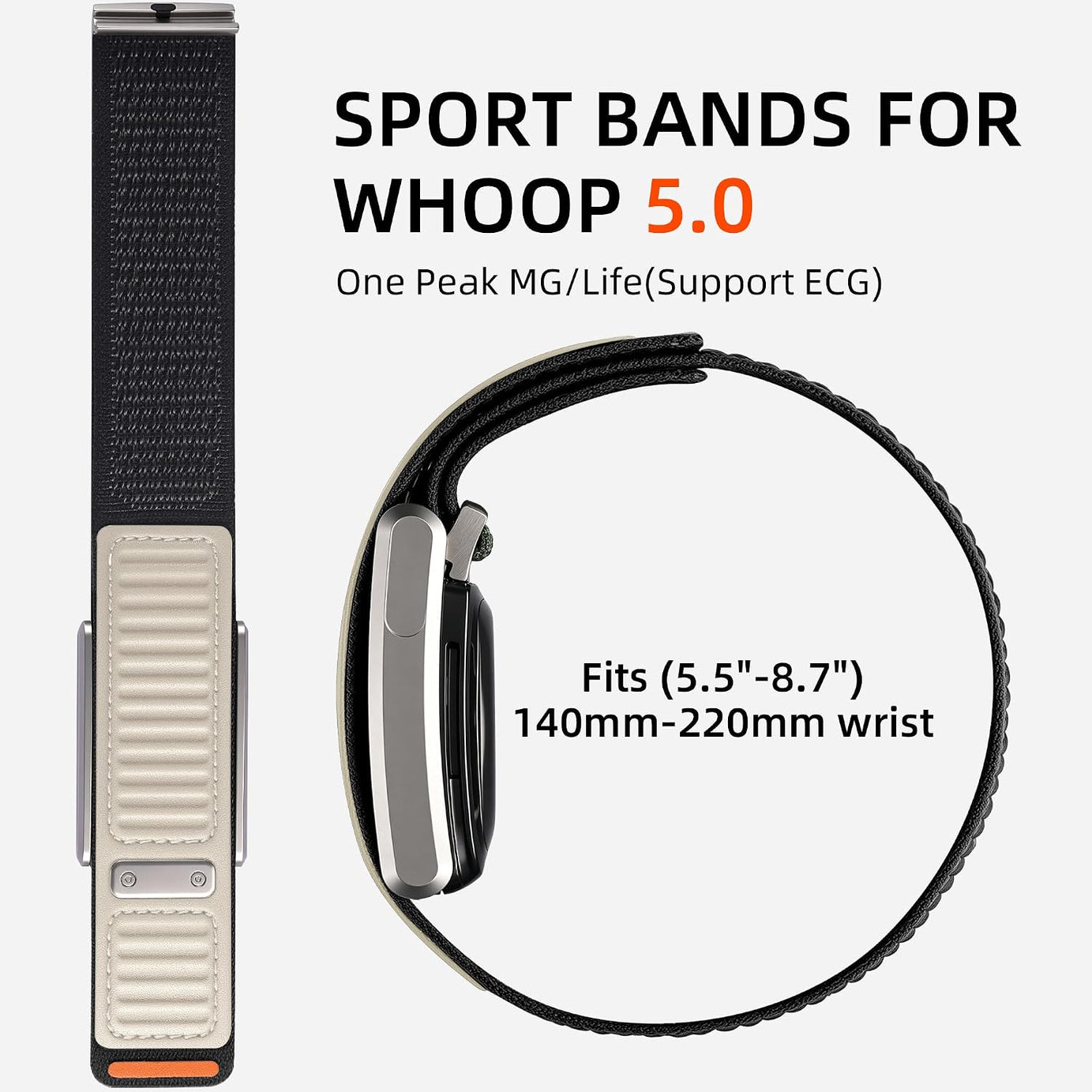 Starlight Luxury Leather Nylon Navigator Band Compatible for WHOOP 5.0
