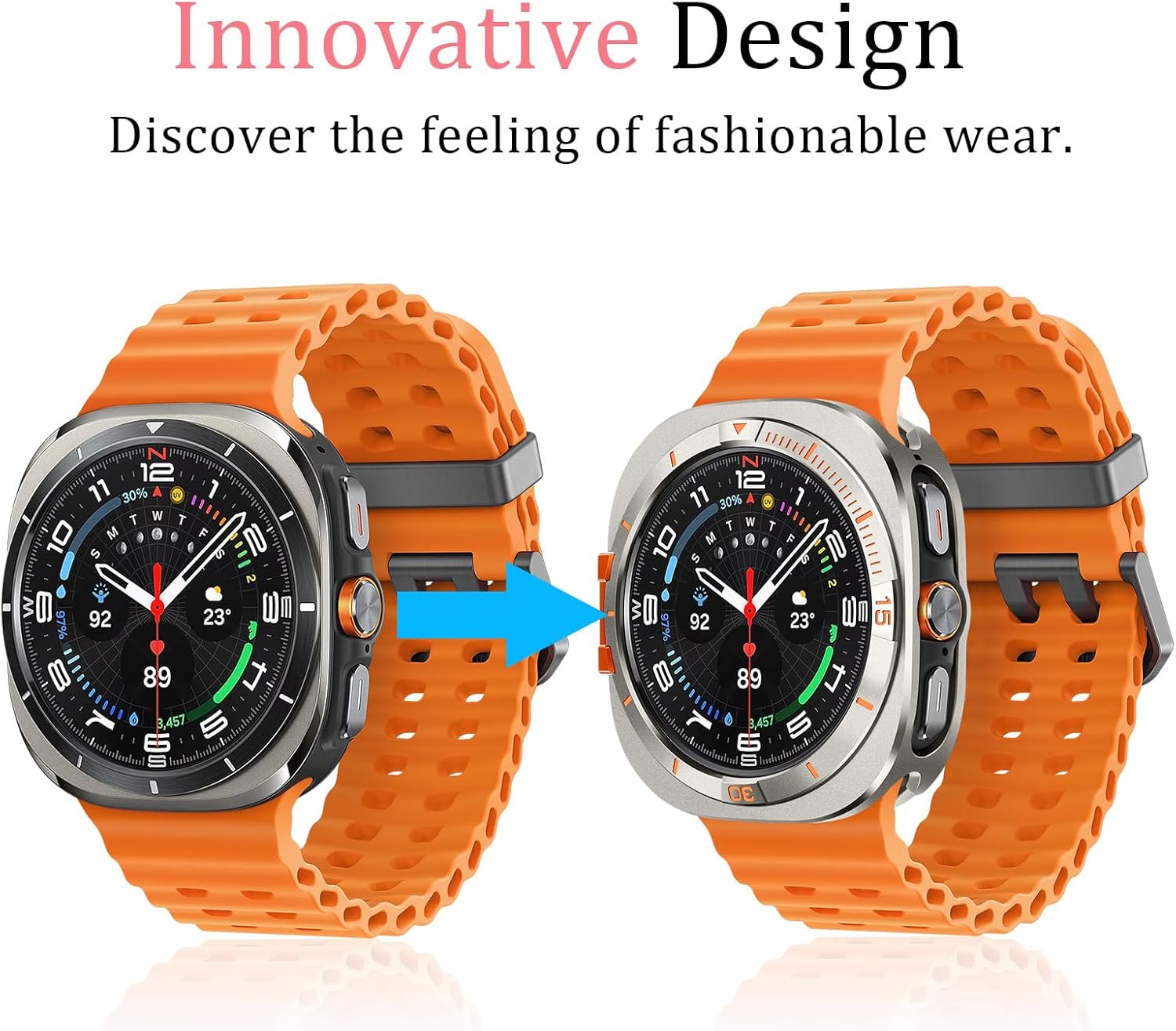 Titanium Luxury Aluminum Metal Case for Samsung Galaxy Watch Ultra 47mm & Ultra 2