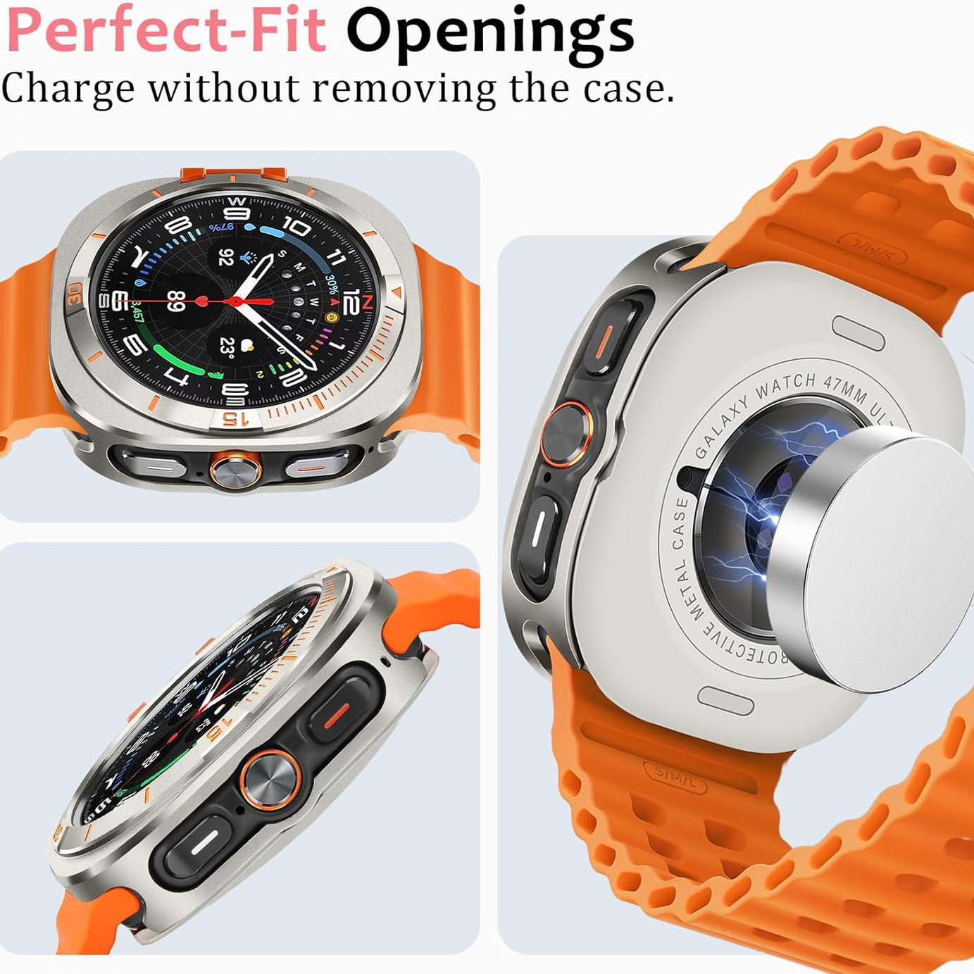 Titanium Luxury Aluminum Metal Case for Samsung Galaxy Watch Ultra 47mm & Ultra 2